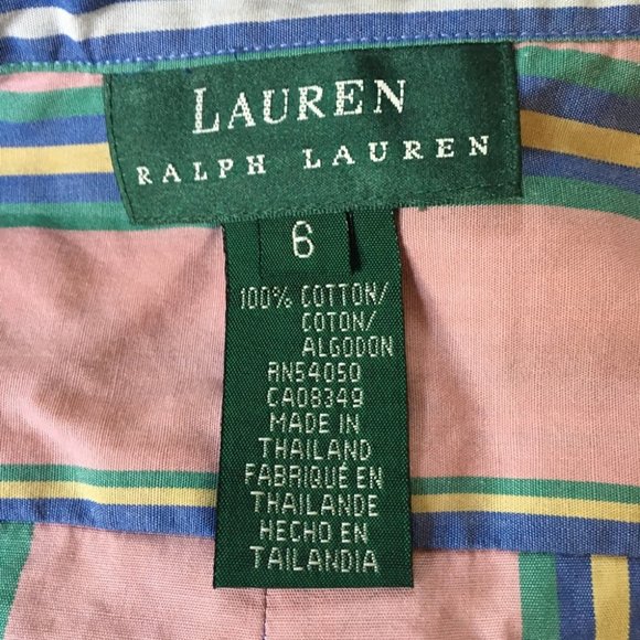 Lauren Ralph Lauren Pink Cropped Button Down - Picture 7 of 8